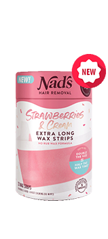 Nads Hair Removal Strawberries and Cream Extra Long Wax Strips